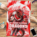 Personalised St. George Illawarra Dragons Mascot Rugby Puzzle Illawarra Coastline Athletic Graphic Print