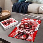 Personalised St. George Illawarra Dragons Mascot Rugby Puzzle Illawarra Coastline Athletic Graphic Print