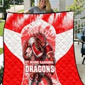 Personalised St. George Illawarra Dragons Mascot Rugby Quilt Illawarra Coastline Athletic Graphic Print