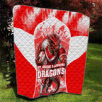 Personalised St. George Illawarra Dragons Mascot Rugby Quilt Illawarra Coastline Athletic Graphic Print