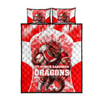Personalised St. George Illawarra Dragons Mascot Rugby Quilt Bed Set Illawarra Coastline Athletic Graphic Print