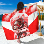 Personalised St. George Illawarra Dragons Mascot Rugby Sarong Illawarra Coastline Athletic Graphic Print