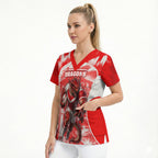 Personalised St. George Illawarra Dragons Mascot Rugby Scrub Top Illawarra Coastline Athletic Graphic Print