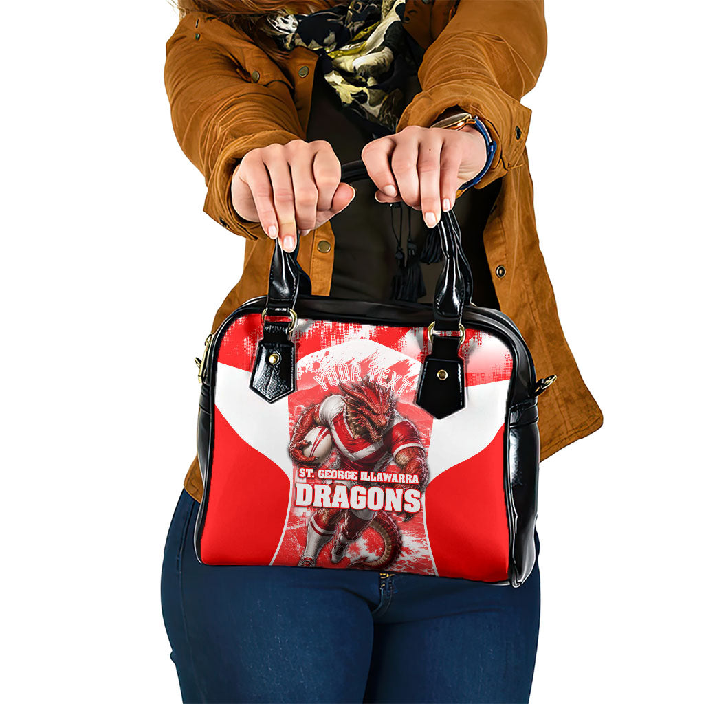 Personalised St. George Illawarra Dragons Mascot Rugby Shoulder Handbag Illawarra Coastline Athletic Graphic Print