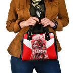 Personalised St. George Illawarra Dragons Mascot Rugby Shoulder Handbag Illawarra Coastline Athletic Graphic Print