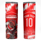 Personalised St. George Illawarra Dragons Mascot Rugby Skinny Tumbler Illawarra Coastline Athletic Graphic Print