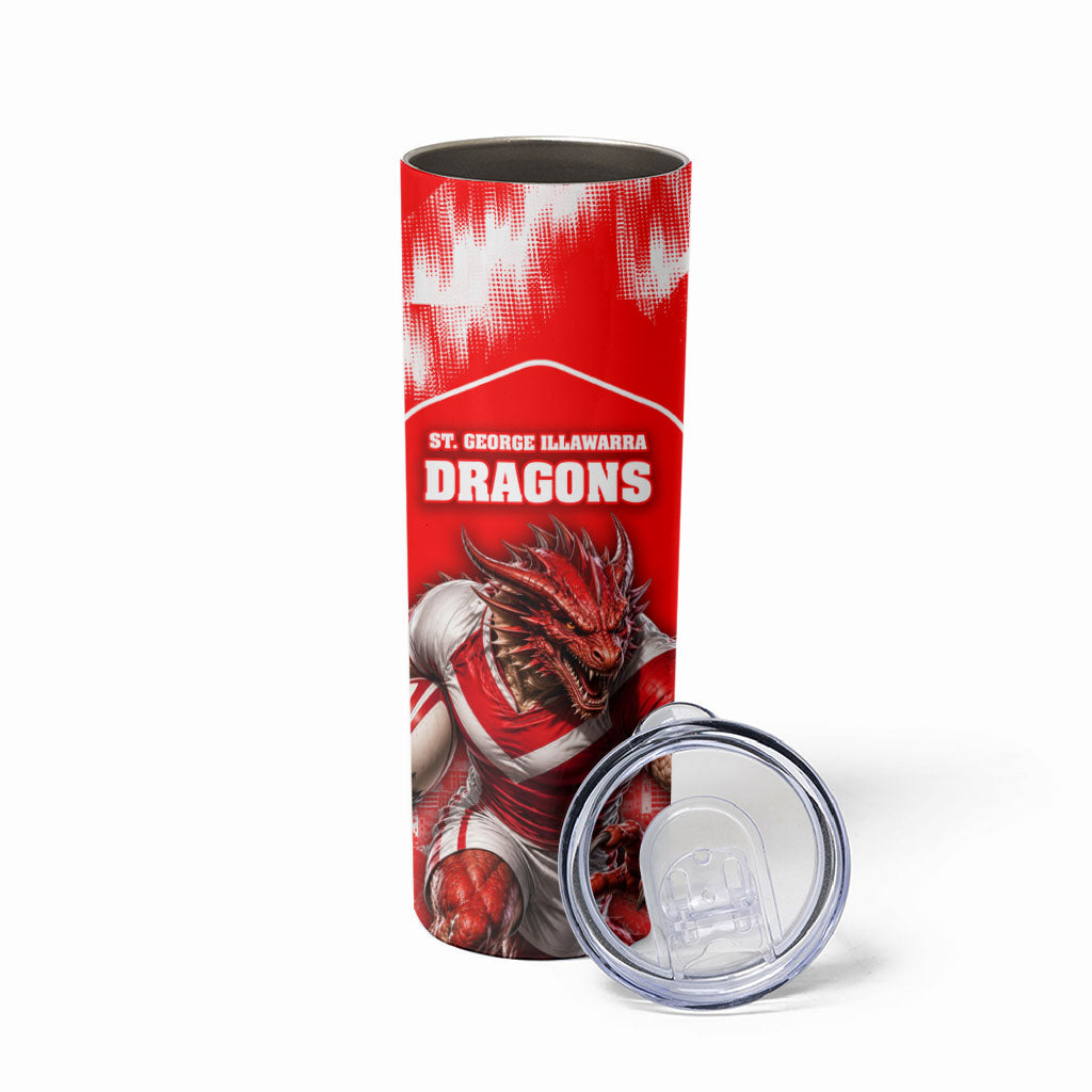 Personalised St. George Illawarra Dragons Mascot Rugby Skinny Tumbler Illawarra Coastline Athletic Graphic Print