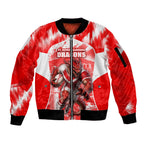 Personalised St. George Illawarra Dragons Mascot Rugby Sleeve Zip Bomber Jacket Illawarra Coastline Athletic Graphic Print