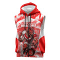 Personalised St. George Illawarra Dragons Mascot Rugby Sleeveless Zip Hoodie Illawarra Coastline Athletic Graphic Print