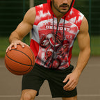 Personalised St. George Illawarra Dragons Mascot Rugby Sleeveless Zip Hoodie Illawarra Coastline Athletic Graphic Print