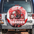 Personalised St. George Illawarra Dragons Mascot Rugby Spare Tire Cover Illawarra Coastline Athletic Graphic Print