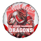Personalised St. George Illawarra Dragons Mascot Rugby Spare Tire Cover Illawarra Coastline Athletic Graphic Print
