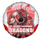Personalised St. George Illawarra Dragons Mascot Rugby Spare Tire Cover Illawarra Coastline Athletic Graphic Print