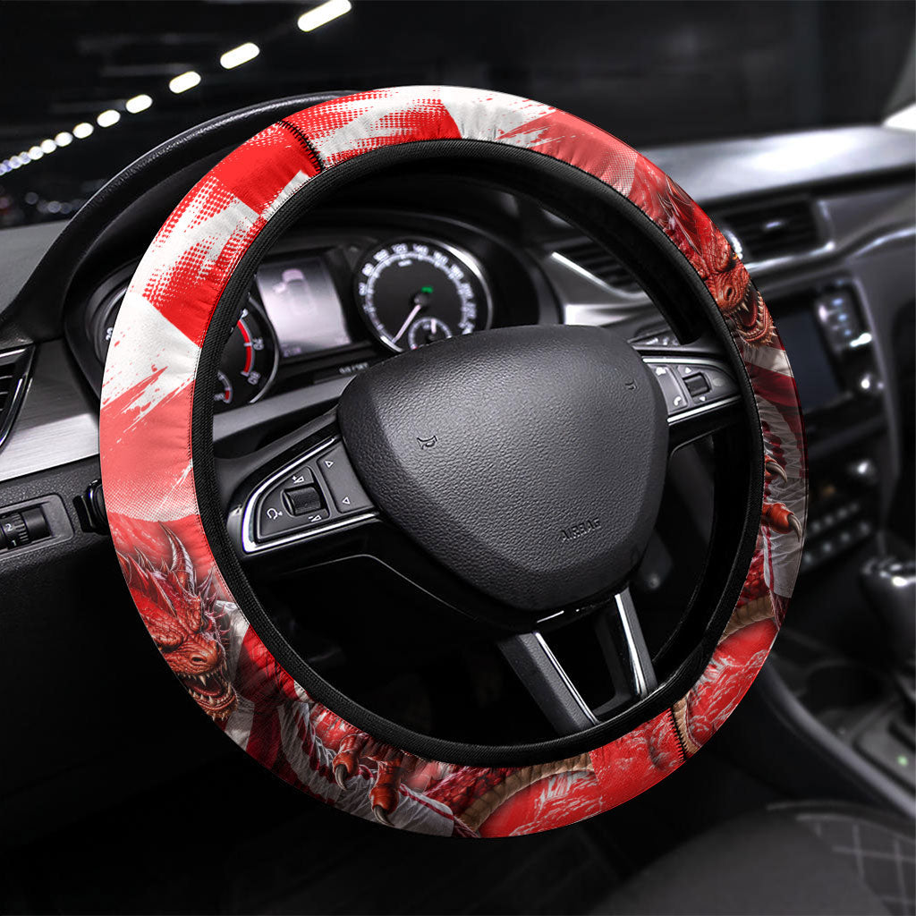 St. George Illawarra Dragons Mascot Rugby Steering Wheel Cover Illawarra Coastline Athletic Graphic Print
