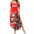 Personalised St. George Illawarra Dragons Mascot Rugby Summer Maxi Dress Illawarra Coastline Athletic Graphic Print