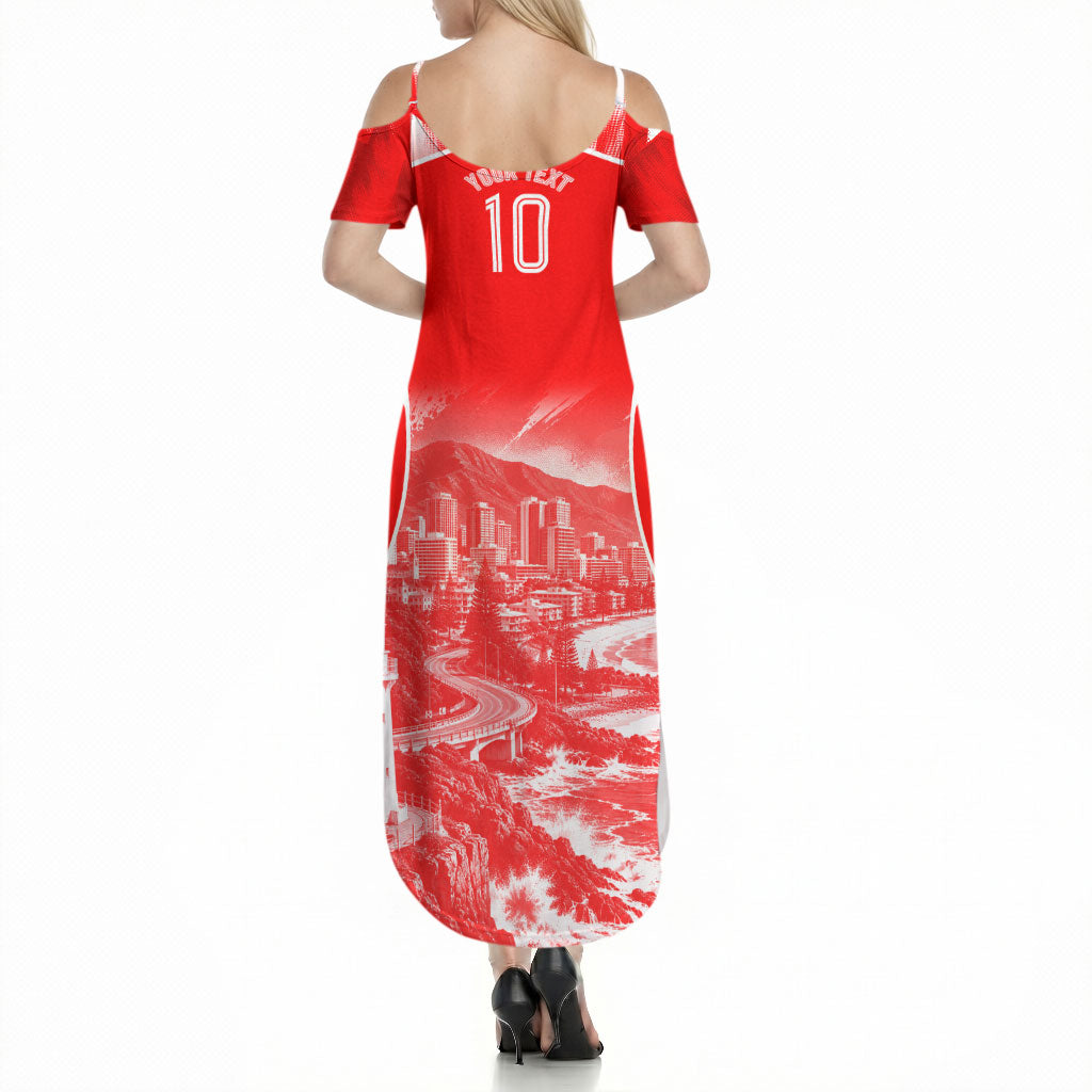 Personalised St. George Illawarra Dragons Mascot Rugby Summer Maxi Dress Illawarra Coastline Athletic Graphic Print