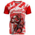 Personalised St. George Illawarra Dragons Mascot Rugby T Shirt Illawarra Coastline Athletic Graphic Print