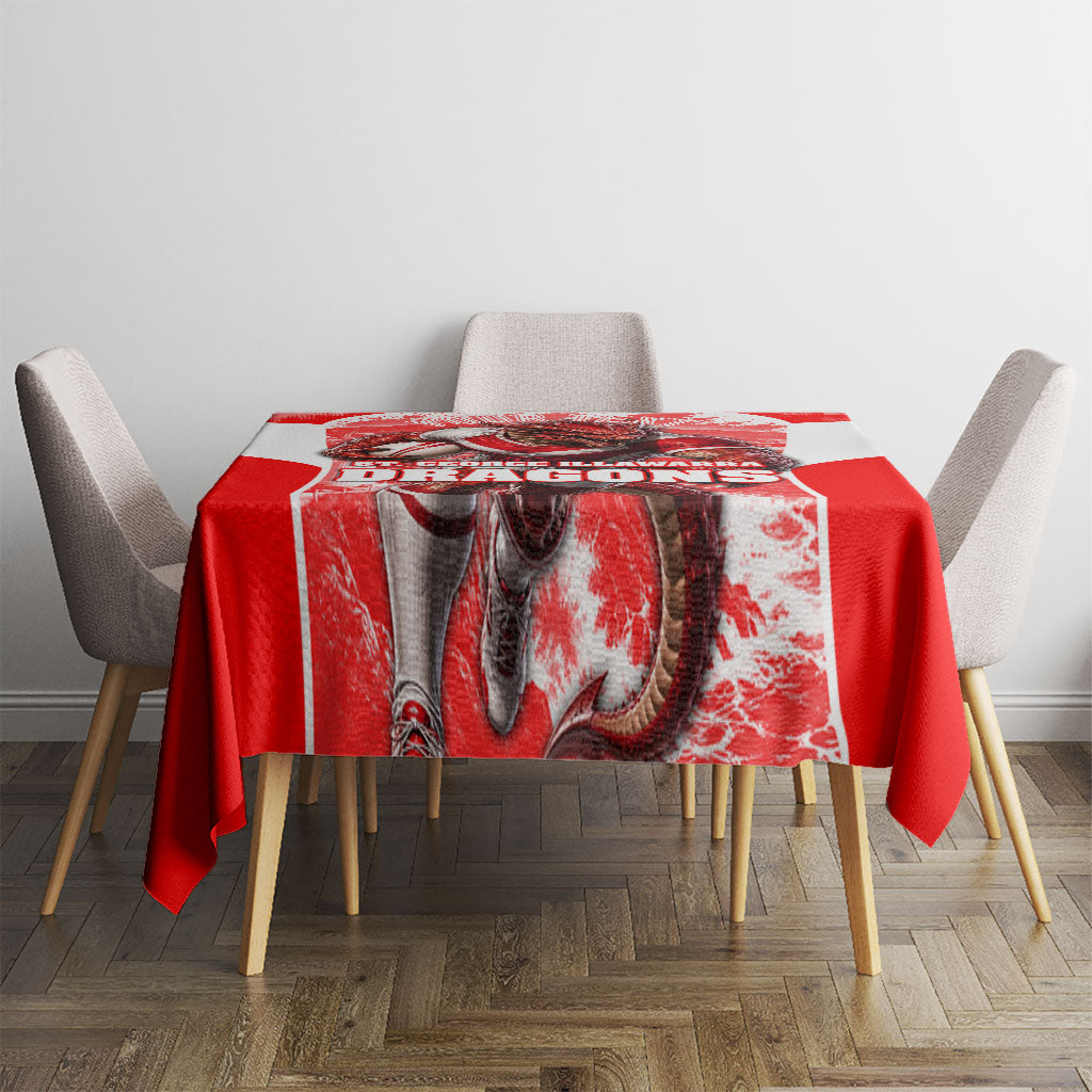 Personalised St. George Illawarra Dragons Mascot Rugby Tablecloth Illawarra Coastline Athletic Graphic Print