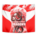 Personalised St. George Illawarra Dragons Mascot Rugby Tapestry Illawarra Coastline Athletic Graphic Print