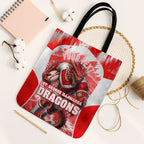 Personalised St. George Illawarra Dragons Mascot Rugby Tote Bag Illawarra Coastline Athletic Graphic Print