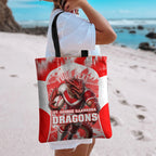 Personalised St. George Illawarra Dragons Mascot Rugby Tote Bag Illawarra Coastline Athletic Graphic Print