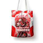 Personalised St. George Illawarra Dragons Mascot Rugby Tote Bag Illawarra Coastline Athletic Graphic Print