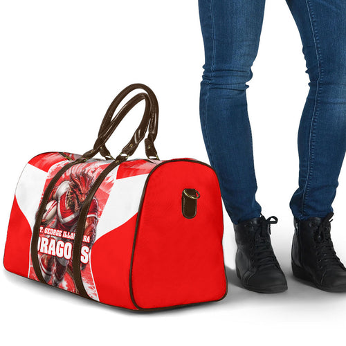 Personalised St. George Illawarra Dragons Mascot Rugby Travel Bag Illawarra Coastline Athletic Graphic Print