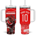 Personalised St. George Illawarra Dragons Mascot Rugby Tumbler With Handle Illawarra Coastline Athletic Graphic Print