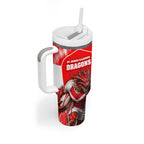Personalised St. George Illawarra Dragons Mascot Rugby Tumbler With Handle Illawarra Coastline Athletic Graphic Print
