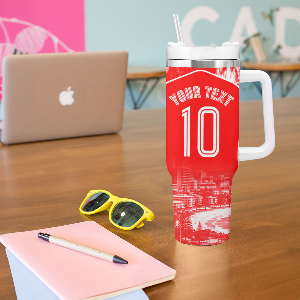 Personalised St. George Illawarra Dragons Mascot Rugby Tumbler With Handle Illawarra Coastline Athletic Graphic Print