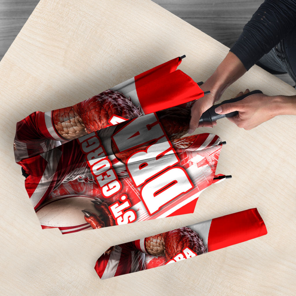 Personalised St. George Illawarra Dragons Mascot Rugby Umbrella Illawarra Coastline Athletic Graphic Print