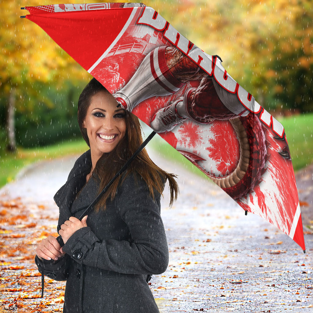 Personalised St. George Illawarra Dragons Mascot Rugby Umbrella Illawarra Coastline Athletic Graphic Print