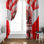 Personalised St. George Illawarra Dragons Mascot Rugby Window Curtain Illawarra Coastline Athletic Graphic Print