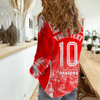 Personalised St. George Illawarra Dragons Mascot Rugby Women Casual Shirt Illawarra Coastline Athletic Graphic Print