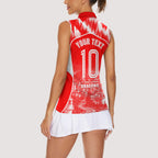 Personalised St. George Illawarra Dragons Mascot Rugby Women Sleeveless Polo Shirt Illawarra Coastline Athletic Graphic Print