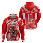 Personalised St. George Illawarra Dragons Mascot Rugby Zip Hoodie Illawarra Coastline Athletic Graphic Print