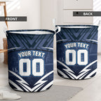 Personalised Carlton Blues Football Laundry Basket Superhero Comic Art Dark Geometric City