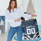 Personalised Carlton Blues Football Laundry Basket Superhero Comic Art Dark Geometric City
