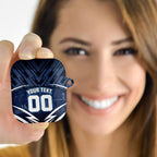 Personalised Carlton Blues Football AirPods Case Superhero Comic Art Dark Geometric City