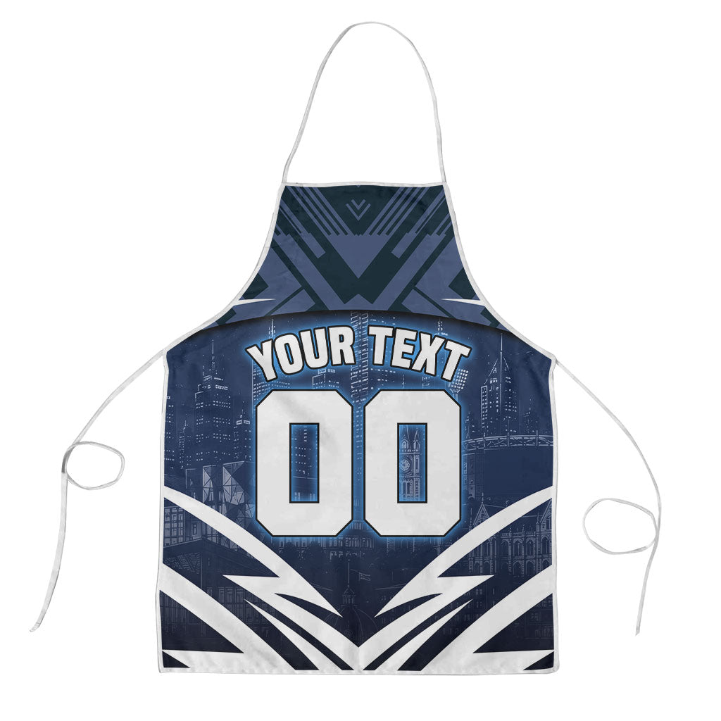 Personalised Carlton Blues Football Apron Superhero Comic Art Dark Geometric City