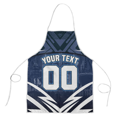 Personalised Carlton Blues Football Apron Superhero Comic Art Dark Geometric City