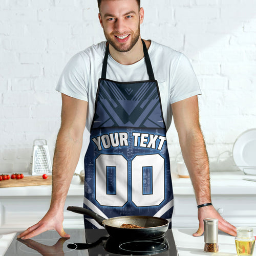 Personalised Carlton Blues Football Apron Superhero Comic Art Dark Geometric City