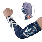 Personalised Carlton Blues Football Arm Sleeves Superhero Comic Art Dark Geometric City
