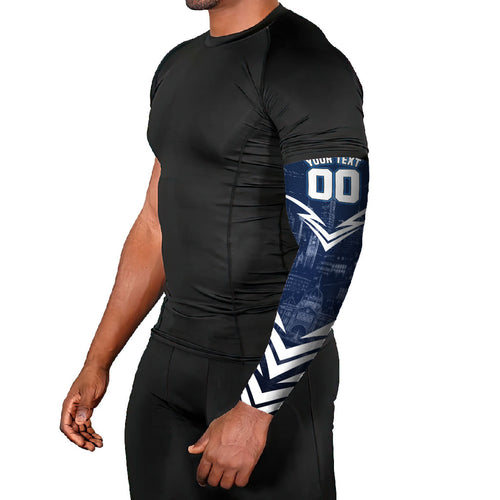 Personalised Carlton Blues Football Arm Sleeves Superhero Comic Art Dark Geometric City
