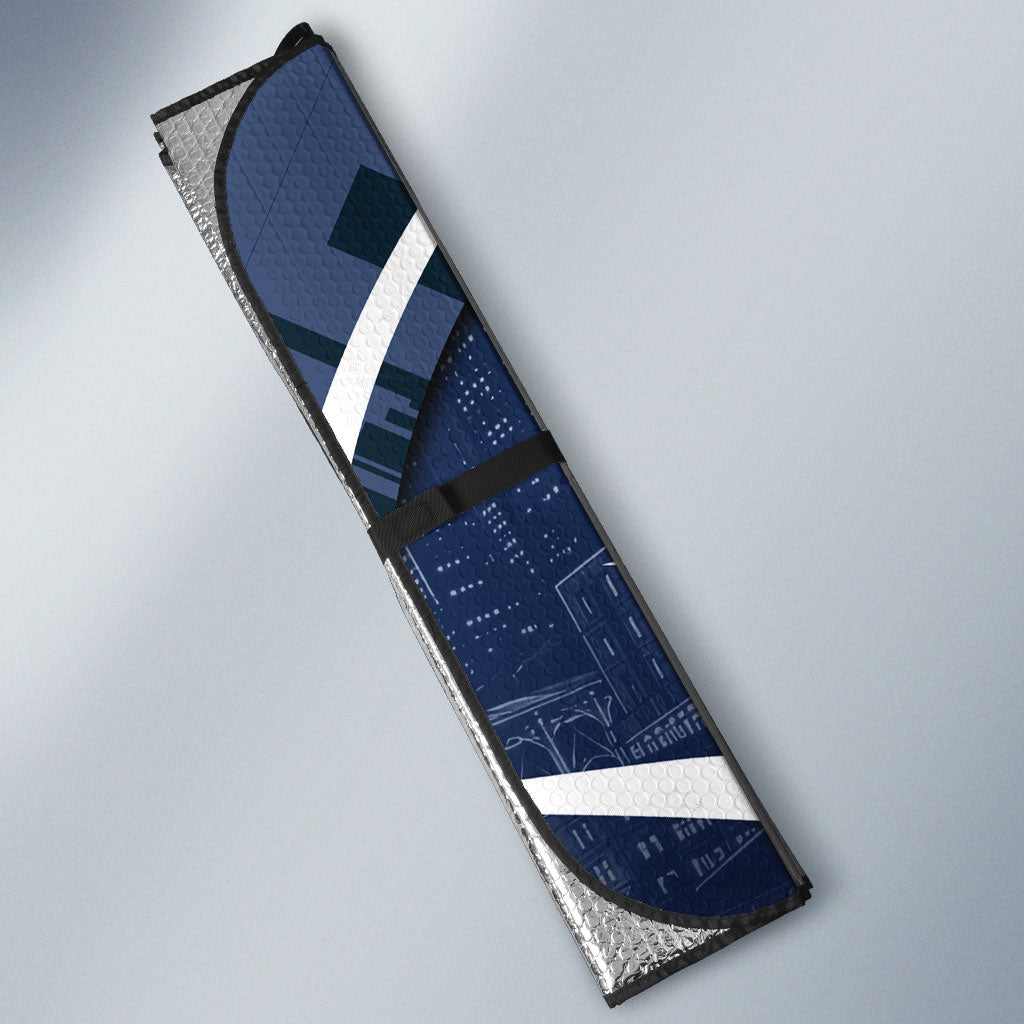 Personalised Carlton Blues Football Auto Sun Shade Superhero Comic Art Dark Geometric City