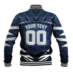Personalised Carlton Blues Football Baseball Jacket Superhero Comic Art Dark Geometric City