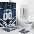 Personalised Carlton Blues Football Bathroom Set Superhero Comic Art Dark Geometric City