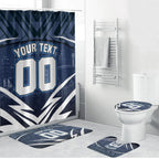 Personalised Carlton Blues Football Bathroom Set Superhero Comic Art Dark Geometric City