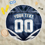 Personalised Carlton Blues Football Beach Blanket Superhero Comic Art Dark Geometric City