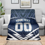 Personalised Carlton Blues Football Blanket Superhero Comic Art Dark Geometric City